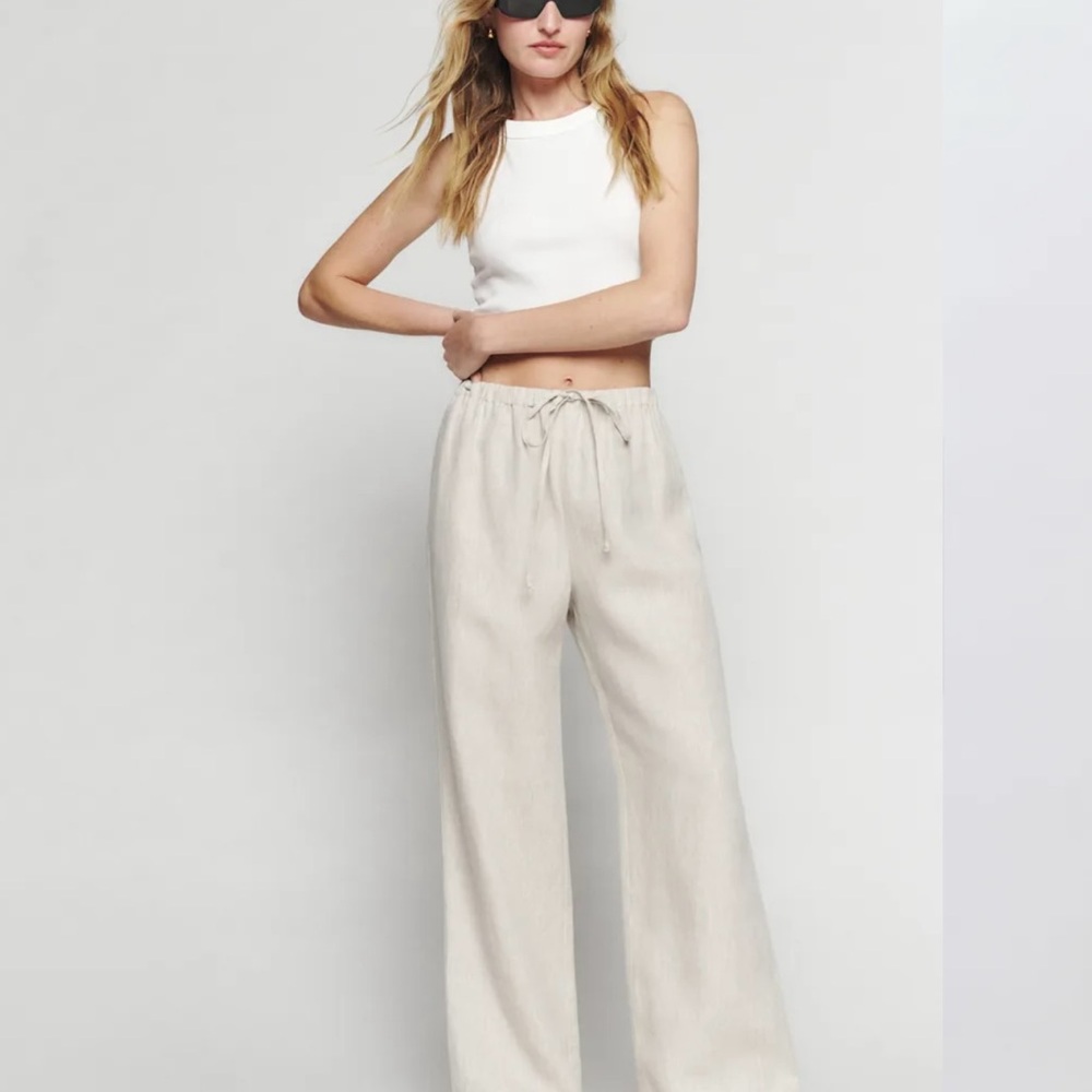 Reformation Olina Linen Pant | Size S